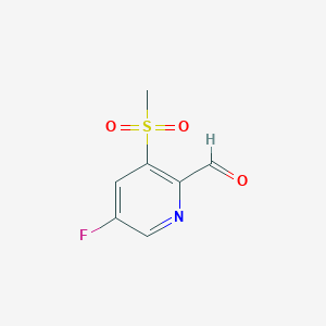5-Fluoro-3-(methylsulfonyl)pyridine-2-carbaldehyde