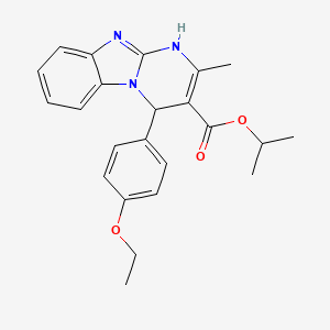 molecular formula C23H25N3O3 B11457101 Propan-2-yl 4-(4-ethoxyphenyl)-2-methyl-1,4-dihydropyrimido[1,2-a]benzimidazole-3-carboxylate 