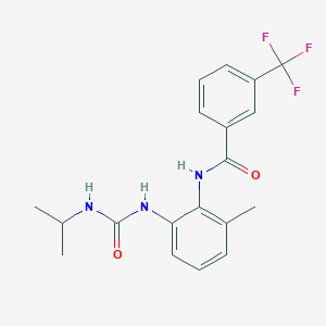 molecular formula C19H20F3N3O2 B11457167 N-{2-methyl-6-[(propan-2-ylcarbamoyl)amino]phenyl}-3-(trifluoromethyl)benzamide 