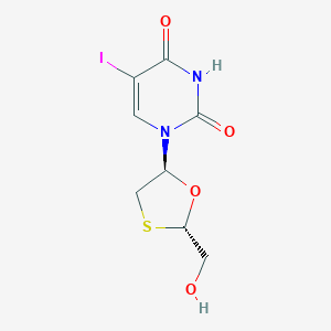 2,4(1H,3H)-Pyrimidinedione, 1-(2-(hydroxymethyl)-1,3-oxathiolan-5-yl)-5-iodo-, (2S-trans)-
