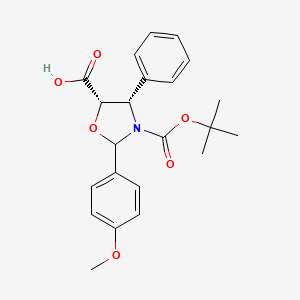 (4S,5S)-2-(4-methoxyphenyl)-3-[(2-methylpropan-2-yl)oxycarbonyl]-4-phenyl-1,3-oxazolidine-5-carboxylic acid