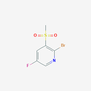 2-Bromo-5-fluoro-3-(methylsulfonyl)pyridine