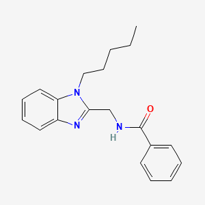molecular formula C20H23N3O B11457599 N-[(1-pentyl-1H-benzimidazol-2-yl)methyl]benzamide 