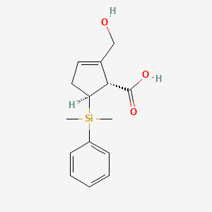 (1R,5S)-5-(Dimethylphenylsilyl)-2-(hydroxymethyl)-2-cyclopentene-1-carboxylic acid