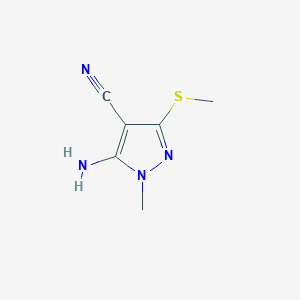 5-amino-1-methyl-3-(methylsulfanyl)-1H-pyrazole-4-carbonitrile