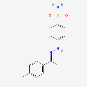 molecular formula C₁₅H₁₇N₃O₂S B1145781 4-(2-(1-(p-Tolyl)ethylidene)hydrazinyl)benzenesulfonamide CAS No. 1061214-06-9