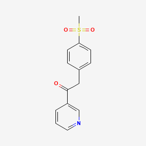 molecular formula C₁₄H₁₃NO₃S B1145789 2-(4-Methylsulfonylphenyl)-1-pyridin-3-ylethanone CAS No. 40061-50-5