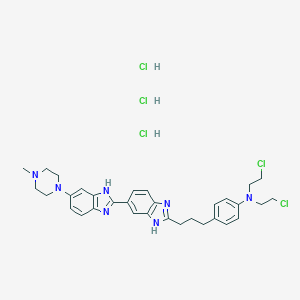 molecular formula C32H40Cl5N7 B114580 N,N-bis(2-chloroethyl)-4-[3-[6-[6-(4-methylpiperazin-1-yl)-1H-benzimidazol-2-yl]-1H-benzimidazol-2-yl]propyl]aniline;trihydrochloride CAS No. 159277-19-7