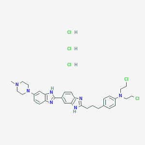 Benzenamine, N,N-bis(2-chloroethyl)-4-(3-(5-(4-methyl-1-piperazinyl)(2,5'-bi-1H-benzimidazol)-2'-yl)propyl)-, hydrochloride, hydrate (1:3:3)