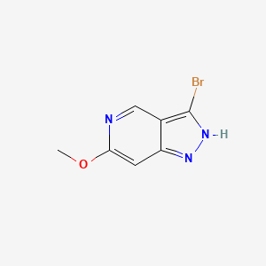 molecular formula C7H6BrN3O B1145805 3-Bromo-6-methoxy-1H-pyrazolo[4,3-c]pyridine CAS No. 1357945-67-5