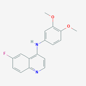 molecular formula C17H15FN2O2 B11458115 N-(3,4-dimethoxyphenyl)-6-fluoroquinolin-4-amine 
