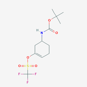 molecular formula C₁₂H₁₈F₃NO₅S B1145815 5-((tert-Butoxycarbonyl)amino)cyclohex-1-en-1-yl trifluoromethanesulfonate CAS No. 1803033-59-1