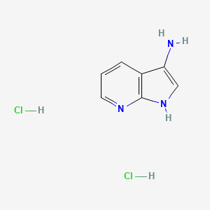 molecular formula C₇H₉Cl₂N₃ B1145819 1H-pyrrolo[2,3-b]pyridin-3-amine dihydrochloride CAS No. 100960-08-5