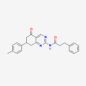 molecular formula C24H23N3O2 B11458227 N-[7-(4-methylphenyl)-5-oxo-5,6,7,8-tetrahydroquinazolin-2-yl]-3-phenylpropanamide 