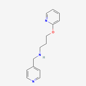 molecular formula C14H17N3O B11458273 N-(pyridin-4-ylmethyl)-3-(pyridin-2-yloxy)propan-1-amine 