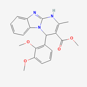 molecular formula C21H21N3O4 B11458285 Methyl 4-(2,3-dimethoxyphenyl)-2-methyl-1,4-dihydropyrimido[1,2-a]benzimidazole-3-carboxylate 