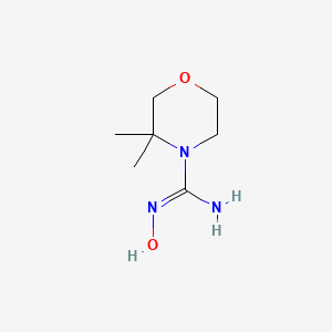 molecular formula C7H15N3O2 B1145839 N-hydroxy-3,3-dimethyl-4-Morpholinecarboximidamide CAS No. 1251436-15-3
