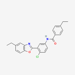 molecular formula C24H21ClN2O2 B11458534 N-[4-chloro-3-(5-ethyl-1,3-benzoxazol-2-yl)phenyl]-4-ethylbenzamide 