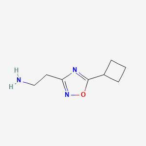 molecular formula C8H14ClN3O B1145858 2-(5-Cyclobutyl-1,2,4-oxadiazol-3-yl)ethanamine CAS No. 1249309-88-3
