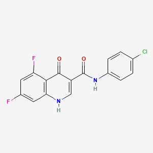 molecular formula C16H9ClF2N2O2 B11458616 N-(4-chlorophenyl)-5,7-difluoro-4-hydroxyquinoline-3-carboxamide 