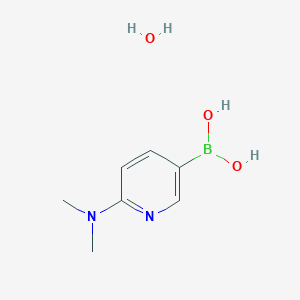 molecular formula C7H11BN2O2.H2O B1145862 2-(Dimethylamino)pyridine-5-boronic acid hydrate CAS No. 1256355-24-4