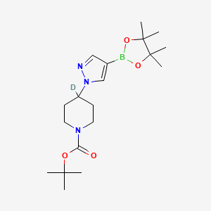 molecular formula C19H32BN3O4 B1145864 Tert-butyl 4-deuterio-4-[4-(4,4,5,5-tetramethyl-1,3,2-dioxaborolan-2-yl)pyrazol-1-yl]piperidine-1-carboxylate CAS No. 1265484-33-0