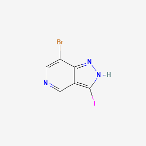 molecular formula C6H3BrIN3 B1145865 7-Bromo-3-iodo-1H-pyrazolo[4,3-c]pyridine CAS No. 1357946-27-0