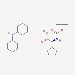 molecular formula C24H44N2O4 B1145874 Boc-Cyclopentyl-Gly-OH DCHA CAS No. 676559-50-5