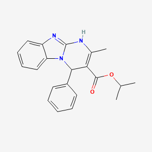 molecular formula C21H21N3O2 B11458745 Isopropyl 2-methyl-4-phenyl-1,4-dihydropyrimido[1,2-a]benzimidazole-3-carboxylate 