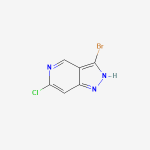 molecular formula C6H3BrClN3 B1145876 3-Bromo-6-chloro-1H-pyrazolo[4,3-c]pyridine CAS No. 1357945-13-1