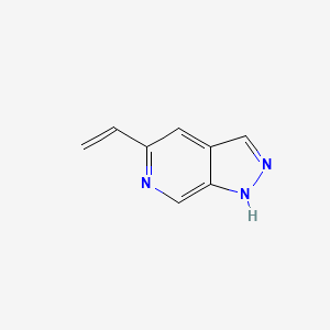 molecular formula C8H7N3 B1145877 5-ethenyl-1H-pyrazolo[3,4-c]pyridine CAS No. 1374652-38-6
