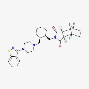 molecular formula C28H37ClN4O2S B1145880 (3aR,4R,7S,7aS)-2-((cis-2-((4-(Benzo[d]isothiazol-3-yl)piperazin-1-yl)methyl)cyclohexyl)methyl)hexahydro-1H-4,7-methanoisoindole-1,3(2H)-dione CAS No. 1318074-20-2