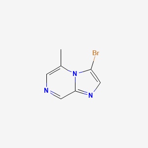 molecular formula C7H6BrN3 B1145881 3-Bromo-5-methylimidazo[1,2-A]pyrazine CAS No. 1276056-68-8