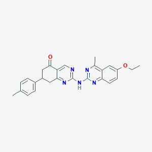 molecular formula C26H25N5O2 B11459006 2-[(6-ethoxy-4-methylquinazolin-2-yl)amino]-7-(4-methylphenyl)-7,8-dihydroquinazolin-5(6H)-one 
