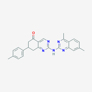 molecular formula C25H23N5O B11459011 2-[(4,7-dimethylquinazolin-2-yl)amino]-7-(4-methylphenyl)-7,8-dihydroquinazolin-5(6H)-one 