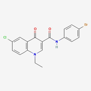 molecular formula C18H14BrClN2O2 B11459061 N-(4-bromophenyl)-6-chloro-1-ethyl-4-oxo-1,4-dihydroquinoline-3-carboxamide 
