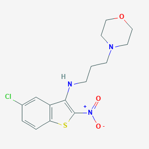 4-Morpholinepropanamine, N-(5-chloro-2-nitrobenzo(b)thien-3-yl)-