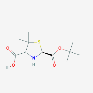 molecular formula C₁₁H₁₉NO₄S B1145914 (s)-Boc-5,5-dimethyl-1,3-thiazolidine-4-carboxylic acid CAS No. 112898-19-8