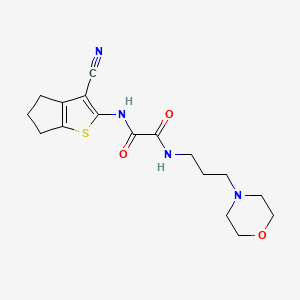 molecular formula C17H22N4O3S B11459145 N-(3-cyano-5,6-dihydro-4H-cyclopenta[b]thiophen-2-yl)-N'-[3-(morpholin-4-yl)propyl]ethanediamide 