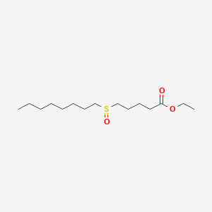 molecular formula C15H30O3S B11459220 Ethyl 5-(octane-1-sulfinyl)pentanoate 