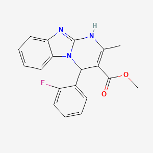 molecular formula C19H16FN3O2 B11459332 Methyl 4-(2-fluorophenyl)-2-methyl-1,4-dihydropyrimido[1,2-a]benzimidazole-3-carboxylate CAS No. 777879-32-0