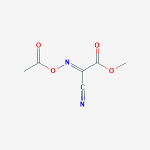 B1145935 Methyl (2E)-(acetoxyimino)(cyano)acetate CAS No. 145593-18-6