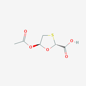 molecular formula C6H8O5S B1145939 trans-5-Acetoxy-1,3-oxathiolane-2-carboxylic acid CAS No. 147027-05-2