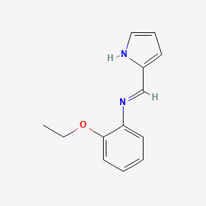 molecular formula C13H14N2O B1145952 N-((1H-Pyrrol-2-yl)methylene)-2-ethoxyaniline CAS No. 145627-46-9