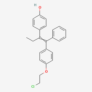 molecular formula C₂₄H₂₃ClO₂ B1145953 (E/Z)-1-[4-(2-Chloroethoxy)phenyl]-2-(4-hydroxyphenyl)-1-phenyl-1-butene CAS No. 1276031-01-6