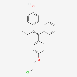 molecular formula C₂₄H₂₃ClO₂ B1145953 4-[1-[4-(2-Chloroethoxy)phenyl]-1-phenylbut-1-en-2-yl]phenol CAS No. 1276031-01-6