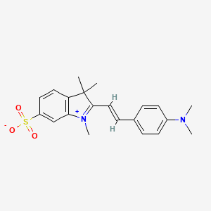 molecular formula C21H24N2O3S B1145957 2-(4-Dimethylaminostyryl)-6-sulfo-1,3,3-trimethylindolium betaine CAS No. 143239-22-9