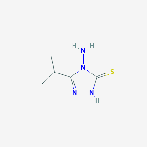 molecular formula C5H10N4S B114596 4-Amino-5-isopropyl-4H-1,2,4-triazole-3-thiol CAS No. 154200-56-3