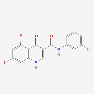 molecular formula C16H9BrF2N2O2 B11459630 N-(3-bromophenyl)-5,7-difluoro-4-hydroxyquinoline-3-carboxamide 