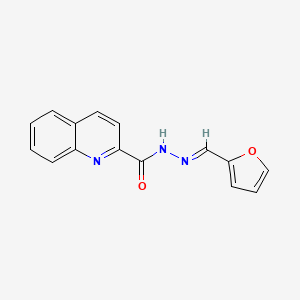 molecular formula C15H11N3O2 B11459652 Quinoline-2-carboxylic acid furan-2-ylmethylene-hydrazide 